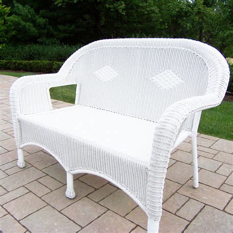 Resin Wicker Patio Loveseat Hd90027 L Wt The Home Depot