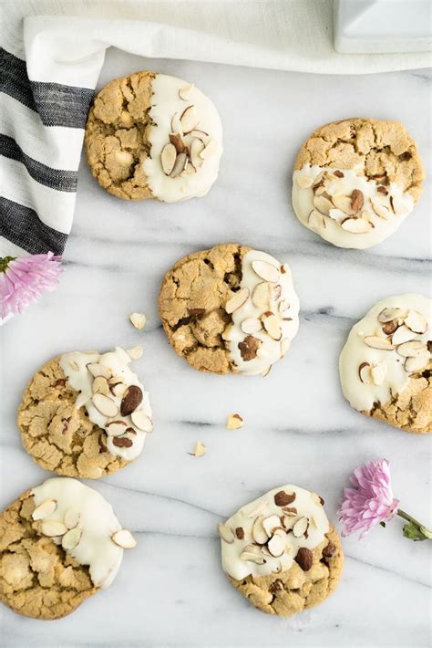 White Chocolate Roasted Almond Cookies The Sugar Coated Cottage Recipe Almond Meal Cookies