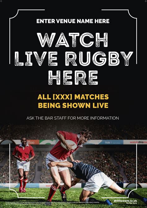 Rugby Flyer Promote Your Pub