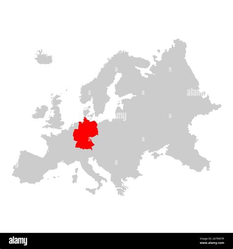 Germany on map of europe Stock Vector Image & Art - Alamy