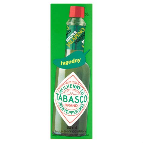 Tabasco Sos Z Zielonej Papryki Jalape O Ml Kalorie Kj I Warto Ci