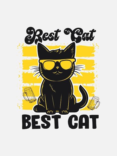 Premium Vector Cat Tshirt Design Template