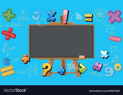 Math tools banner with blank background Royalty Free Vector