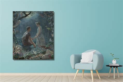 Hermia And Lysander Canvas Wall Art John Simmons Paints A Midsummer