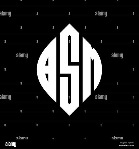 BSM circle letter logo design with circle and ellipse shape. BSM ...