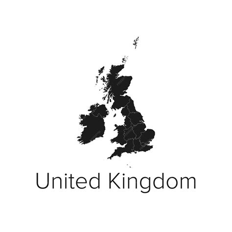 Premium Vector | United Kingdom Map Vector Illustration Silhouette