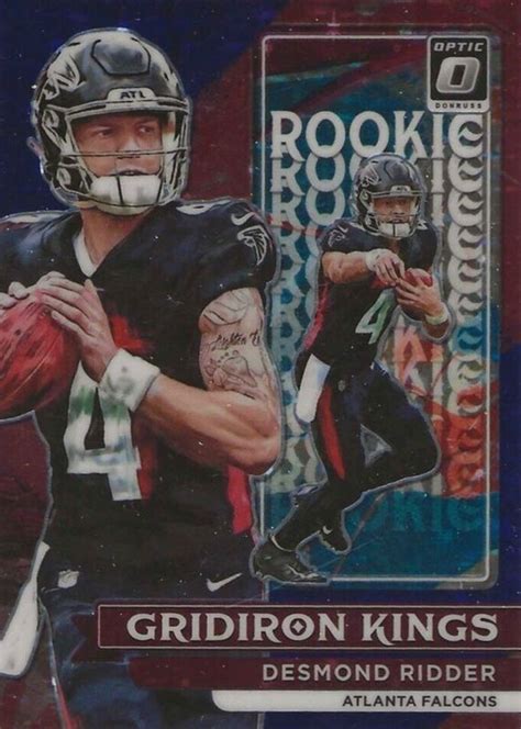 Desmond Ridder 2022 Optic RGK 4 Rookie Gridiron Kings Purple Stars