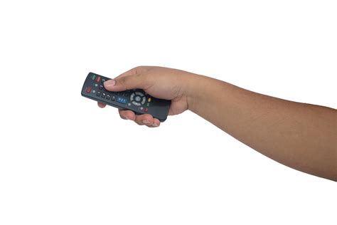 Asian Man S Hand Holding Television Remote Control 20035691 PNG