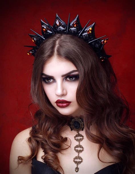 Willow Empire Crown Black Gothic Crown Dramatic Headdress Etsy