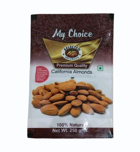 Printed Glossy Ldpe Dry Fruit Packaging Pouch Heat Sealed At Rs 350 Kg