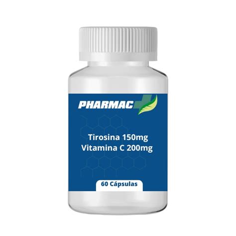 L Tirosina 150mg Vitamina C 200mg 60 cápsulas Pharmac