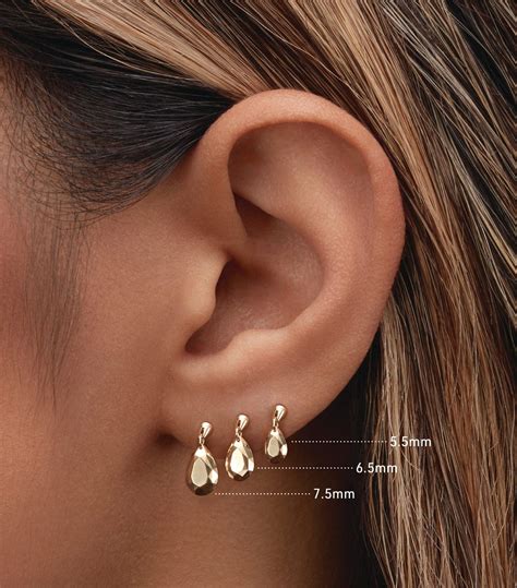 Maria Tash Faceted Pear Threaded Charm Earring Mm Harrods Us