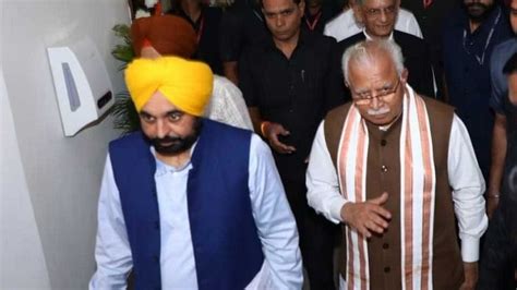 Haryana Cm Manohar Lal Writes Punjab Cm Bhagwant Mann On Syl Issue