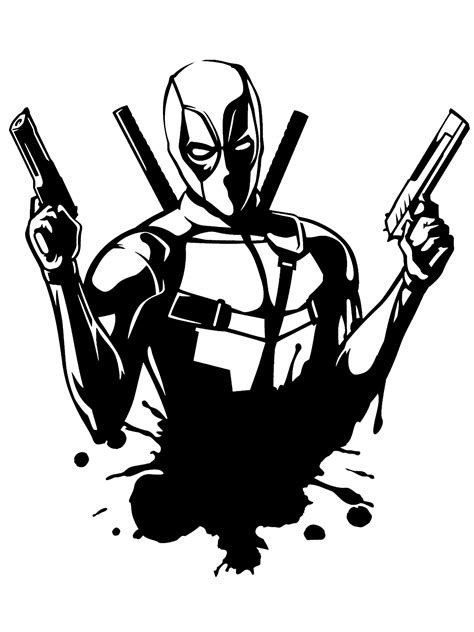 Free Printable Deadpool Stencils And Templates