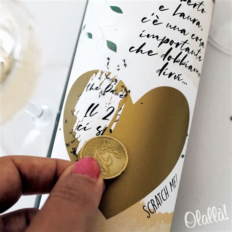 Bottiglia Gratta E Vinci Save The Date Personalizzata Con Frase