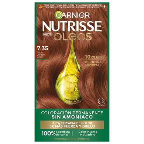 Tinte Para Cabello Garnier Nutrisse Oleos Rubio Dorado Caoba Delsol