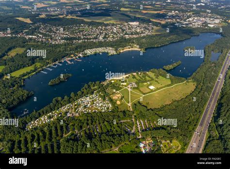 Luftaufnahme Unterbacher See See Übersicht A46 Düsseldorf