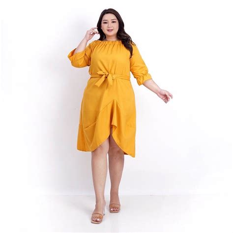 dress fashion wanita jumbo  big size xxl xxxl ld cm dress pesta
