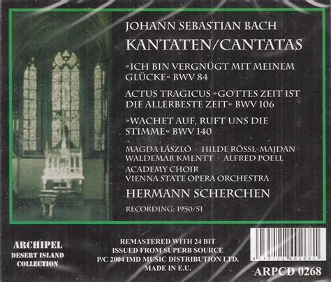 Hermann Scherchen Bach Cantatas Other Vocal Works Discography Part 1