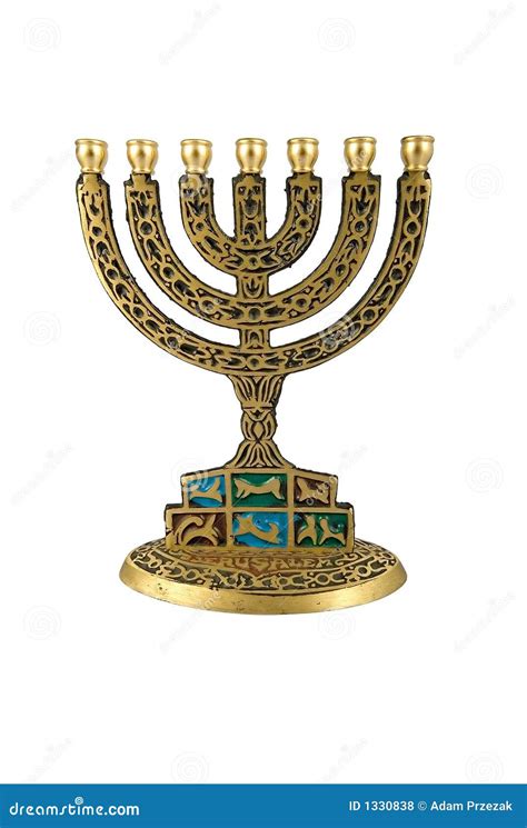 Chanoeka Ge Soleerde Menorah Stock Foto Image Of Hanukkah Menorah