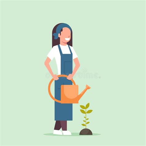 Watering Plant Woman Stock Illustrations 5 720 Watering Plant Woman