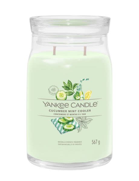 Yankee Candle Duftkerze Im Glas Gro Cucumber Mint Cooler Housewarm