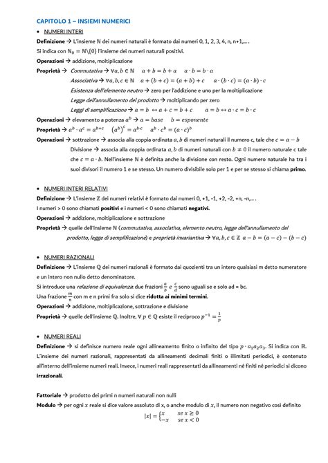 Matematica 1 CAPITOLO 1 INSIEMI NUMERICI NUMERI INTERI