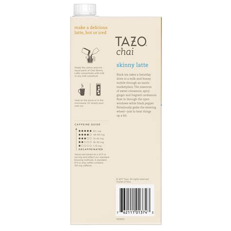 Tazo Chai Tea Concentrate Nutrition Facts | Besto Blog