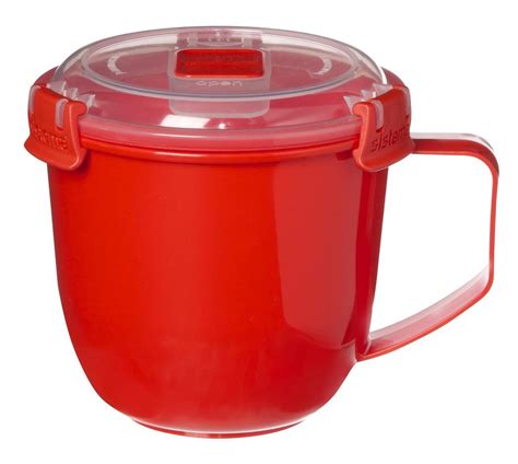 Tasse à soupe pour micro ondes Sistema Grand 900 ml Rouge bol