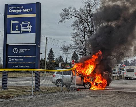 Incendie d un véhicule à Delson Le Reflet