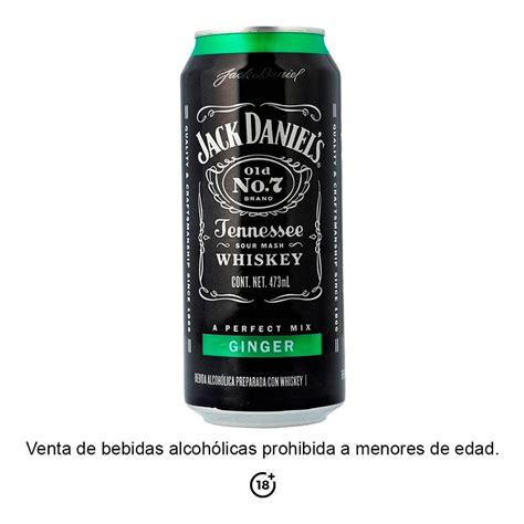 Bebida alcohólica preparada Jack Daniels Ginger 473 ml Walmart