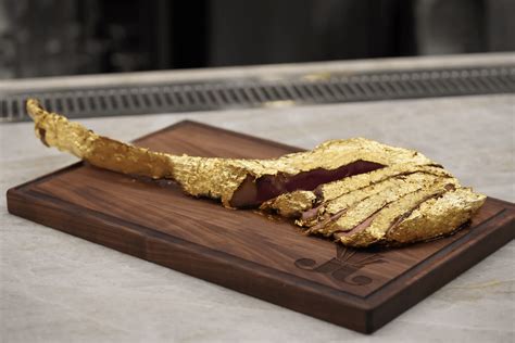 The Most Self Indulgent Steak Ever 24k Gold Wrapped Steak Rhouston