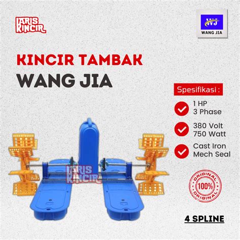 Jual Kincir Tambak Wang Jia 1 Hp 3 Ph 380 Volt 750 Watt Cast Iron