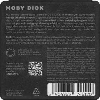 HAIRMATE Moby Dick pasta do włosów mocno utrwalająca matowa 75 g