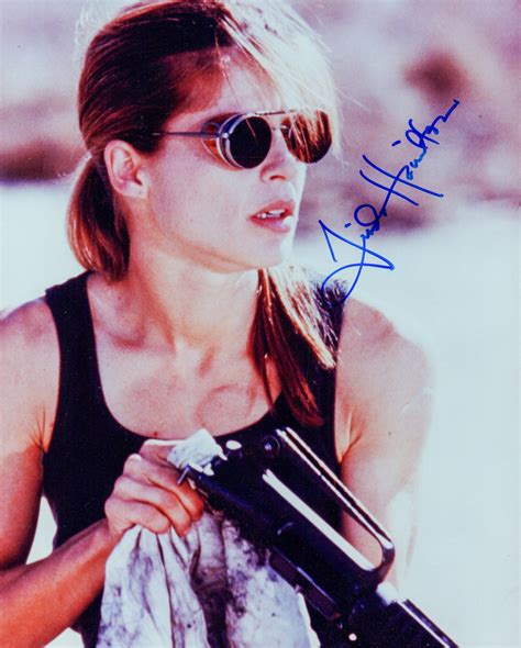 Linda Hamilton as Sarah Connor in Terminator 2: Judgement Day Signed 8 ...