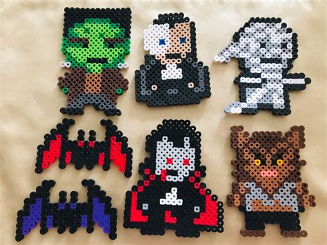 Classic Halloween Scaries Perler Art Etsy