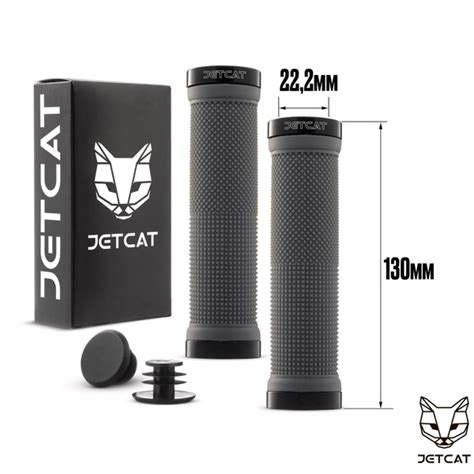 Грипсы на велосипед серые/черные, 130мм JETCAT Pro, для велосипеда на ...
