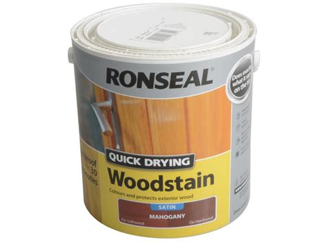 Ron Quick Dry Woodstain Satin 2 5l Mahogany Hic Stornoway