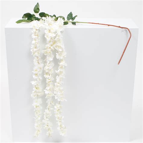 Shop Artificial White Wisteria Hanging Garlands Luna Wedding And Event