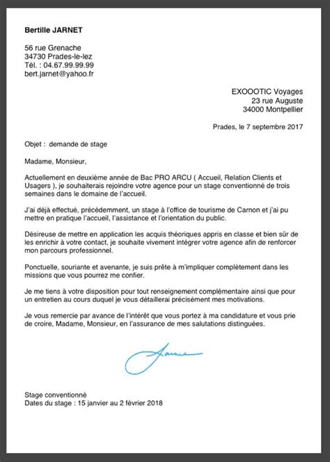 Lettre De Demande Stage En Entreprise Lettre Modele The Best Porn Website