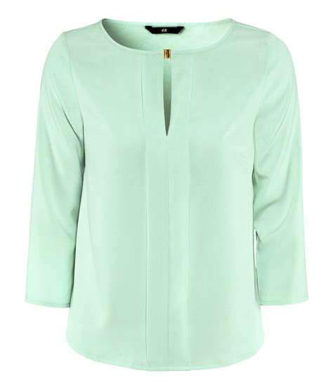 Handm Blouse In Green Mint Lyst