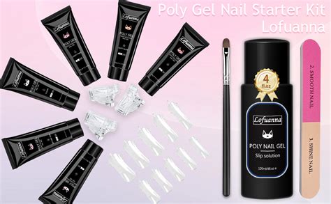 Amazon Lofuanna Poly Gel Nail Kit Colors Nude Pink Set Poly