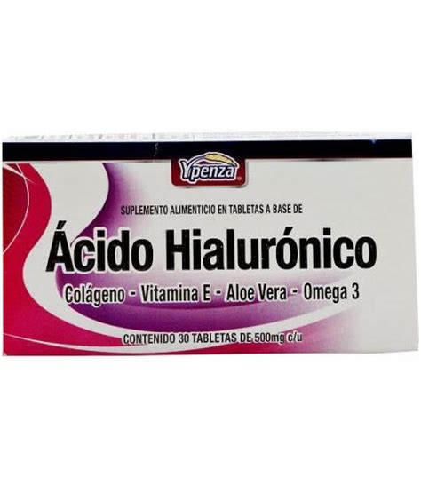 ACIDO HIALURONICO CON COLAGENO Y VIT E 30 TAB YPENZA Shopzote