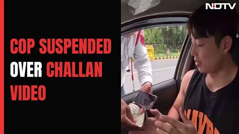 Video Delhi Traffic Cop Takes Rs From Korean Man Suspended