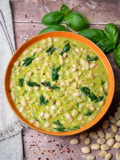 White Bean Pesto Soup Vegan Cocotte