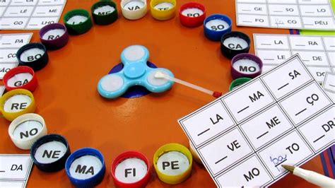 Roleta Silábica Spinner Jogo para alfabetização SÓ ESCOLA