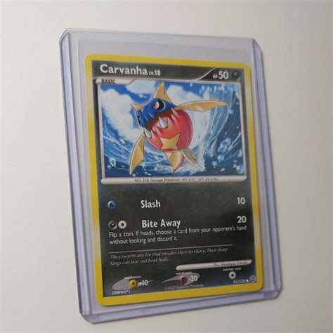 Carvanha 81132 Pokemon 2007 Secret Wonders Common Trading Card Near