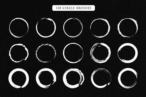 125 Free Circle Photoshop Brushes