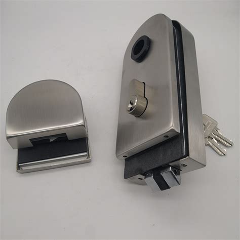 Us Stainless Steel Frameless Glass Door Lock With Handle Silent Glass Door Lock Buy Silent