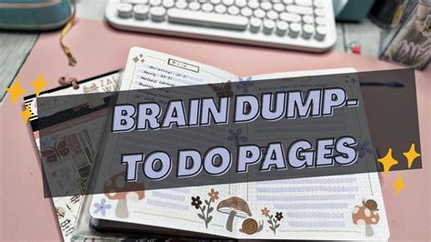 Brain Dump To Do Pages Setup And How I Use Them Youtube